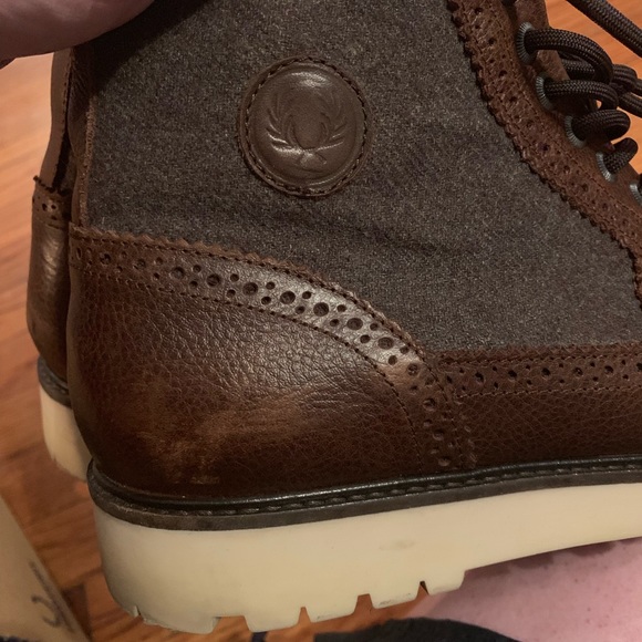 Fred Perry Northgate Leather and Wool Boots - Picture 4 of 8